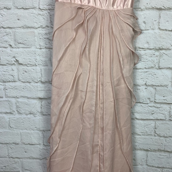 Adrianna Papell Tiered Chiffon One Shoulder Gown 0 - Picture 5 of 11
